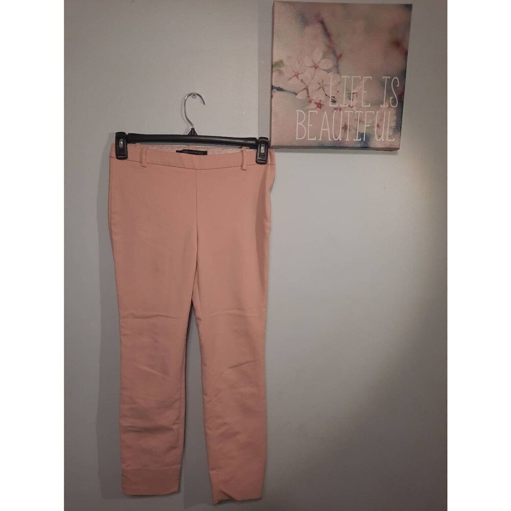 Zara Woman Size XS Pink Pull On Skinny Ankle Dress Pants